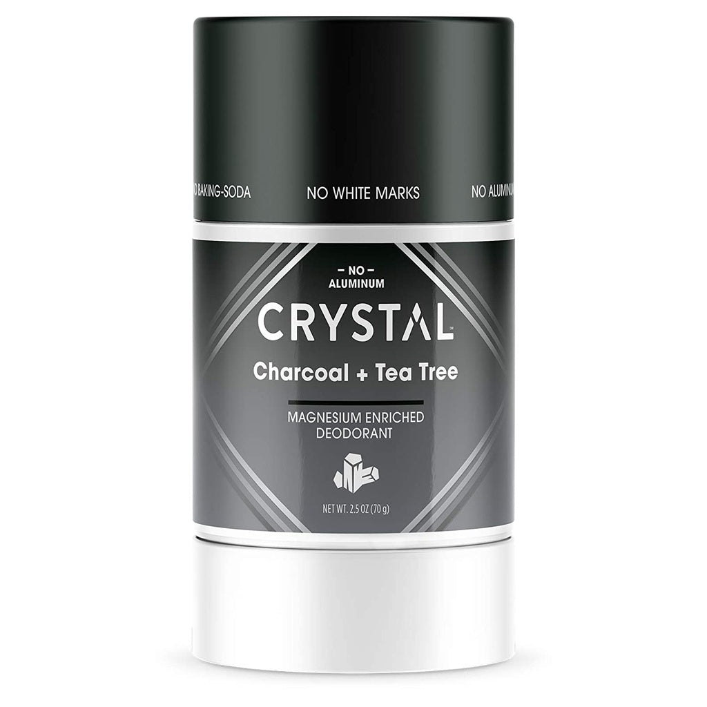 Crystal Magnesium Enriched Deodorant, Charcoal + Tea Tree  2.5oz