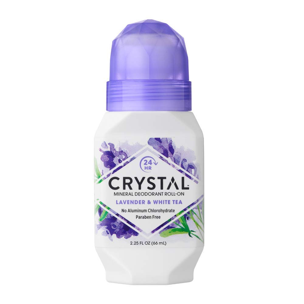 Crystal Mineral Deodorant Roll-on, Lavender and White Tea 2.25 fl.oz
