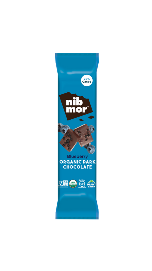 Nibmor Organic Dark Chocolate Bar, Blueberry 0.6oz