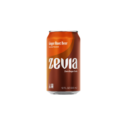 Zevia Ginger Root Beer Soda 12oz